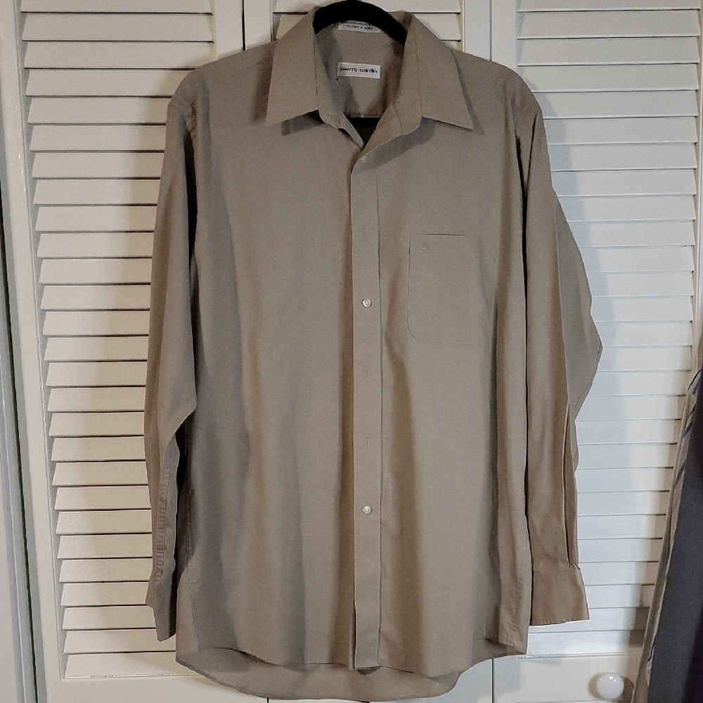 Pierre Cardin Men's Tan Dress Shirt
